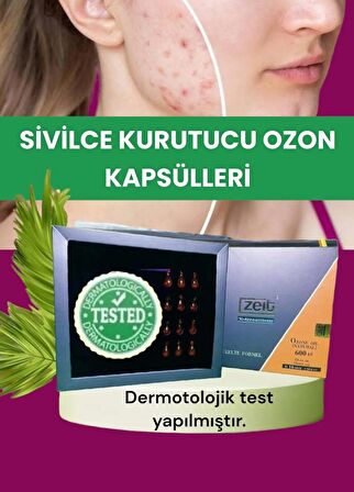 Sivilce Akne Kurutucu Sivilce İzi Kremi Etkili Doğal Nemlendirici Aktif Ozon Kapsülleri 12 Ad