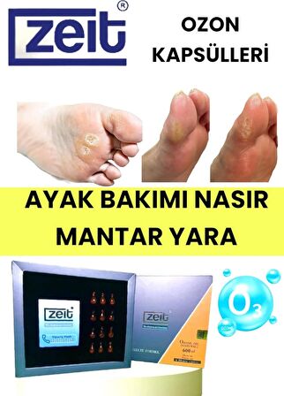 Ayak Bakım Kremi Nasır Sökücü Yumaşatıcı Mantar Karşıtı Doğal Ozon yağı Kapsülleri 12 Lİ