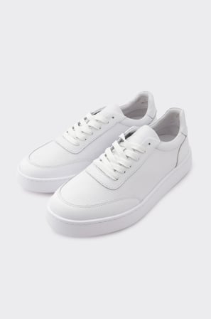 Hakiki Deri Bağcıklı Erkek Sneaker