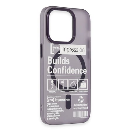 Apple iPhone 14 Pro Kılıf Apollo Magneticsafe Desenli Kapak - Apollo Mor - 6