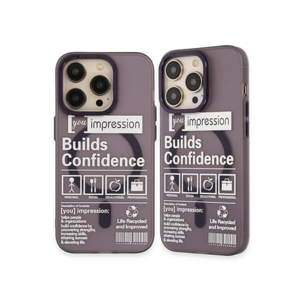 Apple iPhone 14 Pro Kılıf Apollo Magneticsafe Desenli Kapak - Apollo Mor - 6