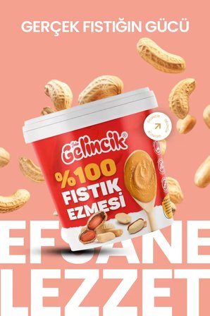 Fıstık Ezmesi Şekersiz   Doğal Katkısız Taze Çekim Glutensiz Doğal Fıstık Ezmesi 1 Kg