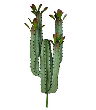 Yapay Çiçek Kaktüs Ağacı 4kollu Kızıl Yapraklı 70*22cm 4027