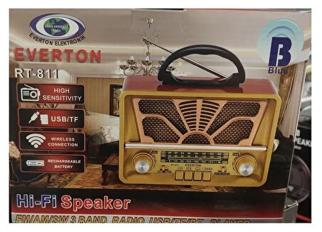 Everton Bluetooth-Usb-Sd-Fm Nostaljik Radyo Rt-811