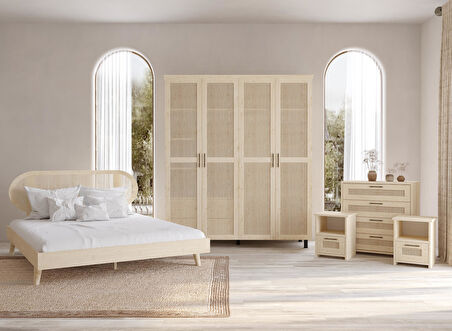 Padova Vernik Hazeran Yatak Odası Seti