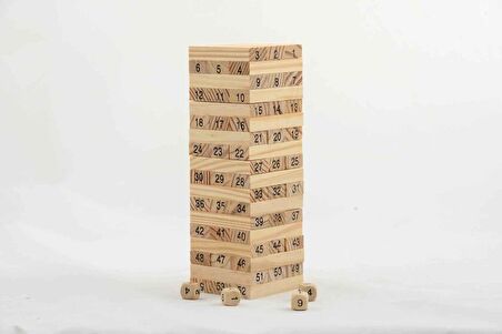 Jenga Ahşap Denge Oyunu 54 Parça