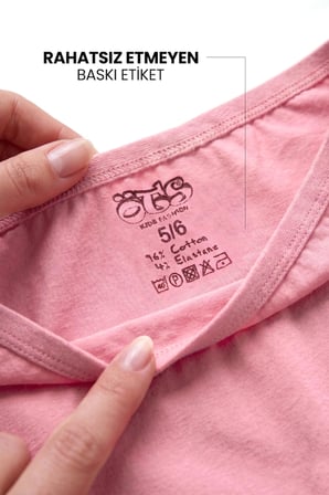 Öts Kız Çocuk 5’li Pamuklu Boxer Pembe Uzun Premium Günlük Kullanım (8254-5)