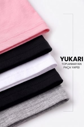 Öts Kız Çocuk 5’li Pamuklu Boxer Pembe Uzun Premium Günlük Kullanım (8254-5)