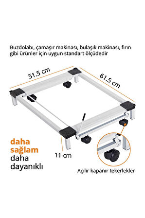 Beyaz Eşya Altlığı Buzdolabı Bulaşık Çamaşır Makinesi Taşıma Altlığı Metal Çeksür