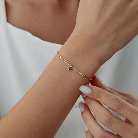 Boğa Burcu Tsavorite Ataç Bileklik