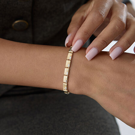 Beyaz Taşlı Nolara Bileklik