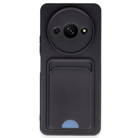 Xiaomi Redmi A3 4G Kılıf Kelvin Kartvizitli Silikon - Siyah