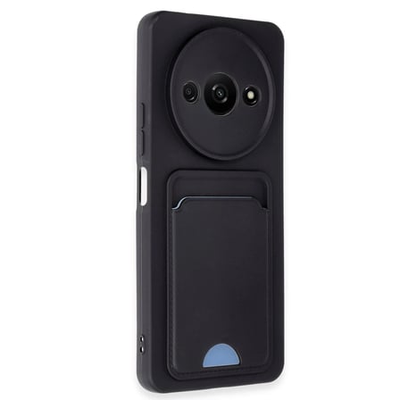Xiaomi Redmi A3 4G Kılıf Kelvin Kartvizitli Silikon - Siyah