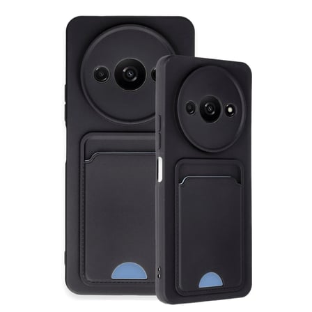 Xiaomi Redmi A3 4G Kılıf Kelvin Kartvizitli Silikon - Siyah