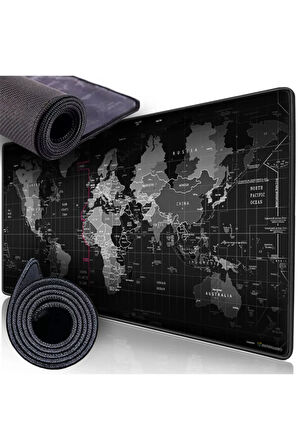 Büyük Boy Xxl Mousepad Dünya Desenli 90x40cm Oyuncu Gamer Gaming Mouse Pad Yüksek Kalite