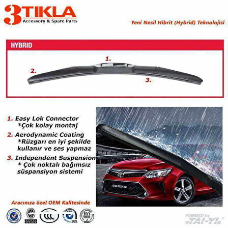 Seat Cordoba Hibrit Silecek Takımı (1999-2002) 530 mm/450 mm
