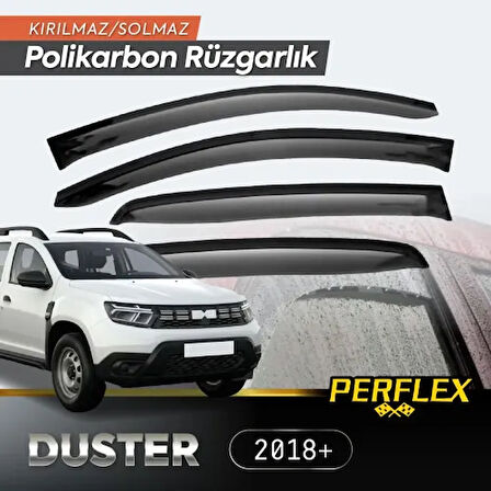 Perflex Polikarbon Kırılmaz Rüzgarlık V2 Düz Dacia Duster 2018+