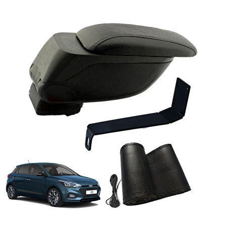 Eko Set Hyundai i20 2023 Geniş Hacimli  Delmesiz Çelik Ayaklı  Kolçak ve Direksiyon Kılıfı