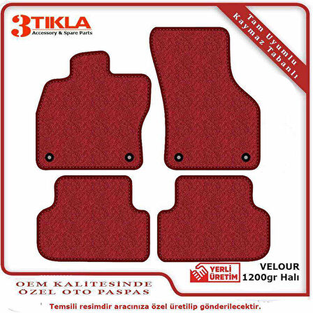 Chevrolet Tahoe 2006-2011 Lüks Halı Paspas Seti Kırmızı