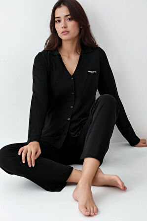 Kadın Modal Pamuklu Pijama Takımı Çorap Hediyeli QP9K1R1K5R