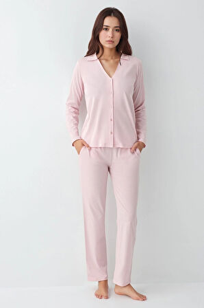 Kadın Modal Pamuklu Pijama Takımı Çorap Hediyeli QP9K1R1K5R