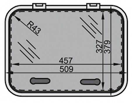 Vetus hatch. Tip Magnus. İçten İçe 457x327 mm