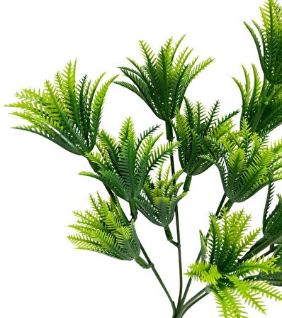 Yapay Çiçek Plastik Demet Yeşil Mini Sıkas Demeti Garnitür Aradal Dekoratif Yapay Bitki