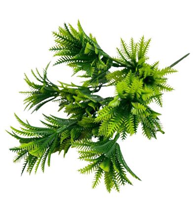 Yapay Çiçek Plastik Demet Yeşil Mini Sıkas Demeti Garnitür Aradal Dekoratif Yapay Bitki