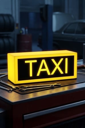 Taksi / Taxi Tasarımlı Dekoratif Aydınlatma (22x9cm)