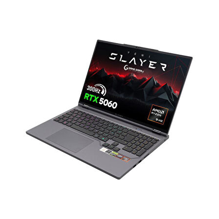 Game Garaj Slayer R9T-5060 C1 AMD Ryzen 9 8945HX 32GB RAM 1TB SSD RTX5060 16" 300Hz QHD+ FreeDOS Gaming Laptop