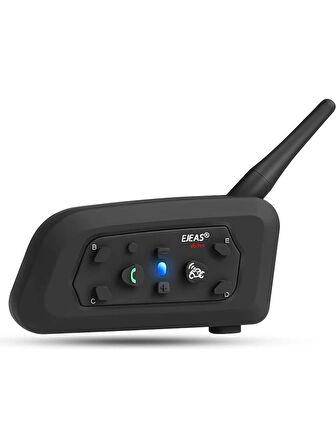 Airstorr Ejeas V6 Pro Bluetooth Intercom Kulaklık Tam Çift Yönlü Motosiklet Bağlantısı 2-4-6 Sürücüye Kadar Interkom