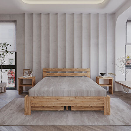 4 Çekmeceli Atlantik Letto Mdf Karyola | Tek Ve Çift Kişilik Yatak Uyumlu, Kolay Kurulum  