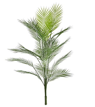 Yapay Çiçek Dal Areka Palmiye 20 Yaprak 130 cm Salon Çiçeği Yapay Bitki