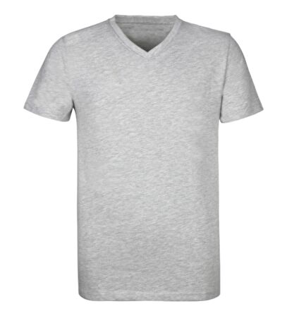 Erkek Kısa Kol V Yaka Slimfit Likralı Düz Mody Tişört