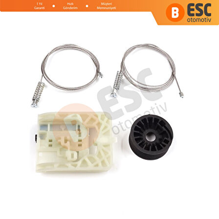 Fiat Egea Tipo MK2 356 357 2015-On 4/5 Kapı İçin Elektrikli Sağ Arka Kapı Cam Kriko Tamir Seti