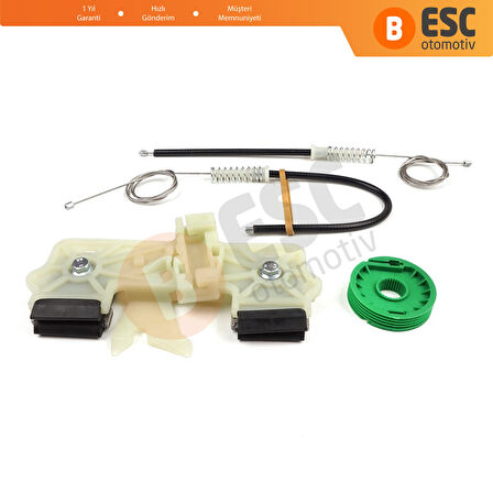 Ford Fiesta MK5 JH JD BE256 2001-2008 4/5 Kapı 2S61A23201 İçin Ön Sol Kapı Cam Kriko Tamir Seti	