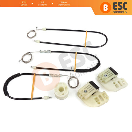 VW Transporter T5 T6 Caravelle Multivan 2003-2024 7H0837753 İçin Ön Sol Kapı Cam Kriko Tamir Seti