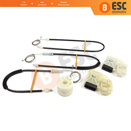 VW Transporter T5 T6 Caravelle Multivan 2003-2024 7H0837753 İçin Ön Sol Kapı Cam Kriko Tamir Seti