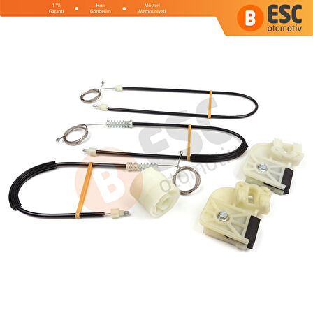 VW Transporter T5 T6 Caravelle Multivan 2003-2024 7H0837753 İçin Ön Sol Kapı Cam Kriko Tamir Seti