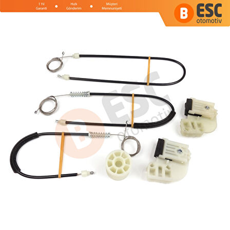 VW Transporter T5 T6 Caravelle Multivan 2003-2024 7H0837754 İçin Ön Sağ Kapı Cam Kriko Tamir Seti