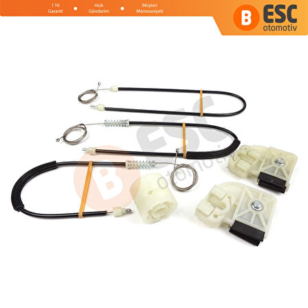 VW Transporter T5 T6 Caravelle Multivan 2003-2024 7H0837754 İçin Ön Sağ Kapı Cam Kriko Tamir Seti