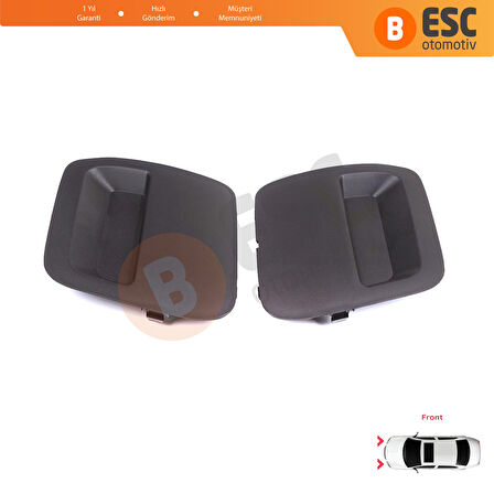 Renault Dacia Duster MK2 HM 2017-2023 511804555R için Ön Tampon Çeki Demiri Kapağı Seti Siyah