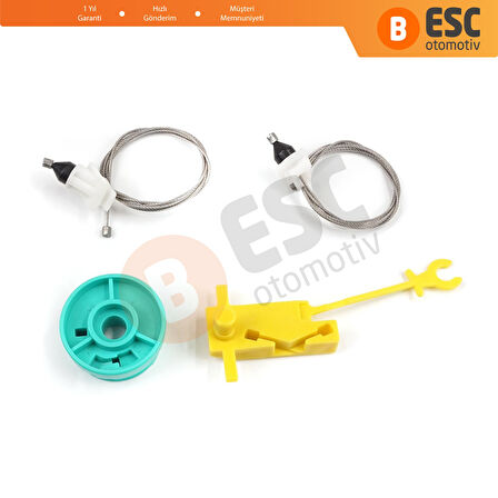 Fiat Ducato 230 244 Peugeot Boxer Citroen Jumper Relay 1994-2006 İçin Manuel Ön Sol Cam Kriko Seti