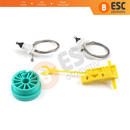 Fiat Ducato 230 244 Peugeot Boxer Citroen Jumper Relay 1994-2006 İçin Manuel Ön Sol Cam Kriko Seti