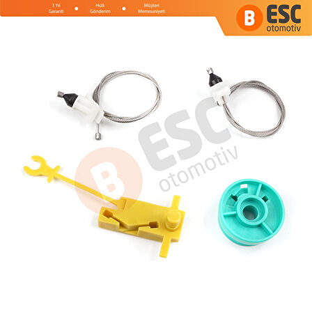 Fiat Ducato 230 244 Peugeot Boxer Citroen Jumper Relay 1994-2006 İçin Manuel Ön Sağ Cam Kriko Seti