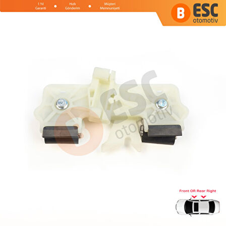 Ford Fiesta MK6 CB1 CCN JA8 JR8 2008-2017 4/5 Kapı 1568365 İçin Sağ Kapı Cam Kriko Tamir Klipsi