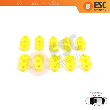 Buick Pontiac Oldsmobile Impala Cadillac GM Saab İçin 10 Adet Cam Kriko Tamir Kılavuz Klipsi