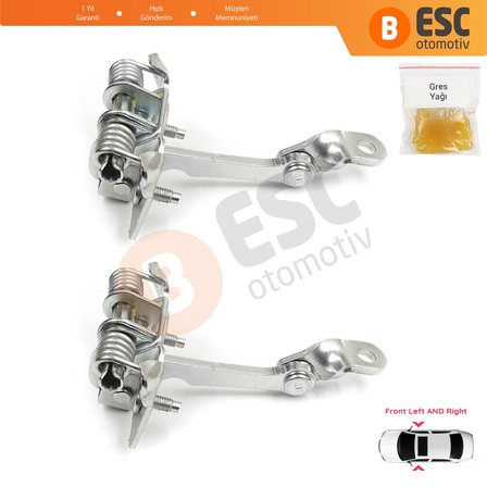 Peugeot 206 206+ HB CC SW 9181C8  İçin 2 EA Ön Sağ ve Sol Kapı Gergi Yayı