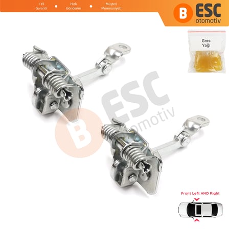 Peugeot 206 206+ HB CC SW 9181C8  İçin 2 EA Ön Sağ ve Sol Kapı Gergi Yayı