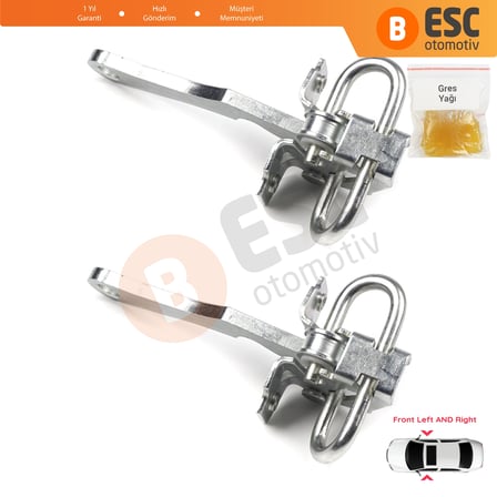EDP694-1 2 Pieces Front Door Hinge Stop Check Strap Limiter 9181G3 for Peugeot Boxer MK1 230 244 1994-2006